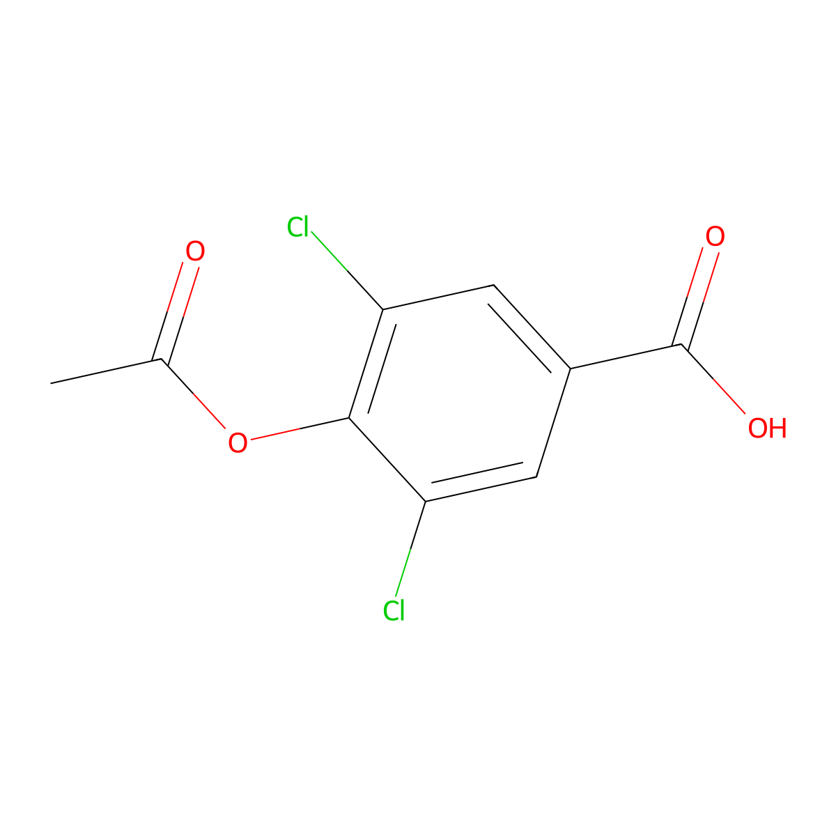 4-Acetoxy-3,5-dichlorobenzoic acid molecular structure, CAS 76598-95-3