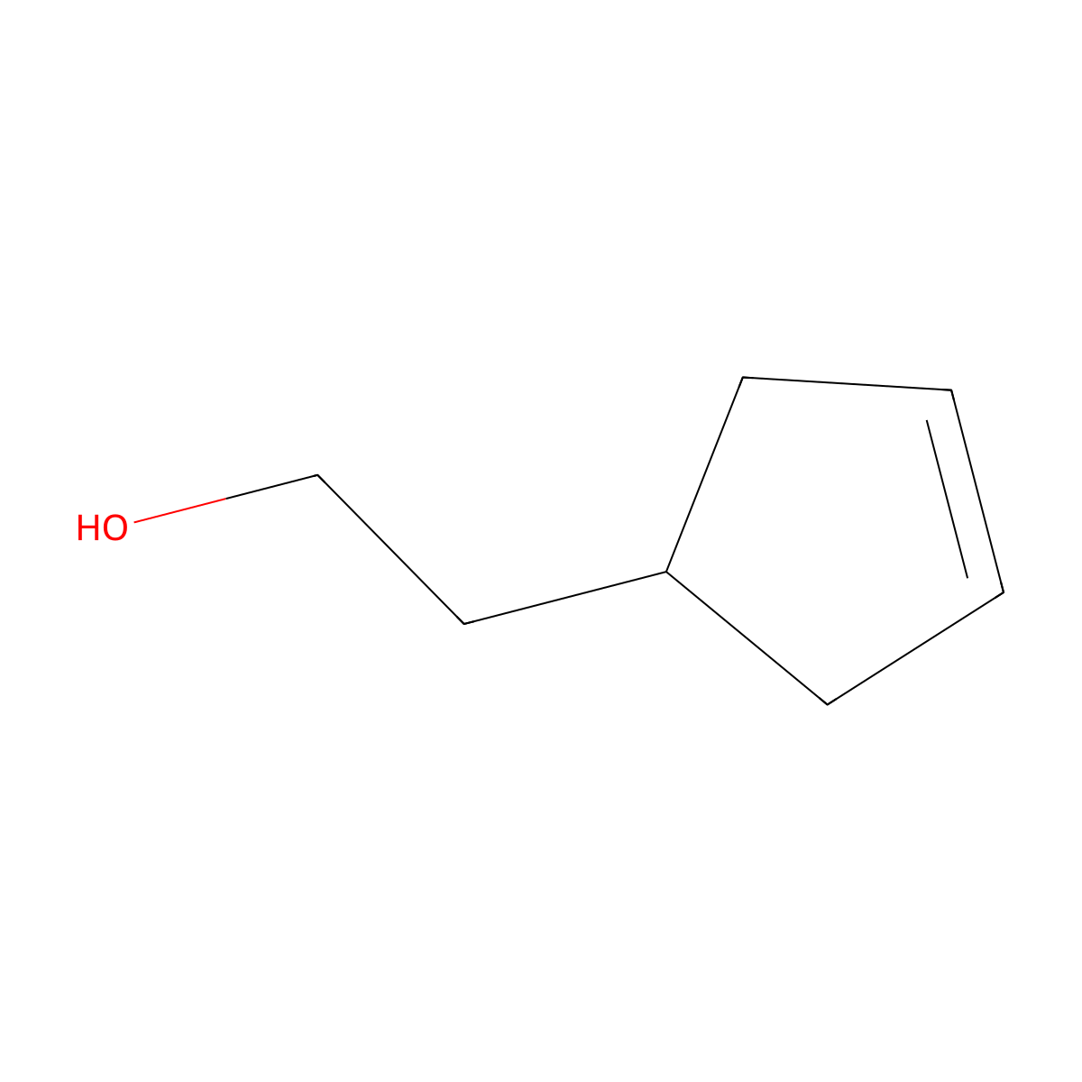 3-Cyclopentene-1-ethanol molecular structure, CAS 766-01-8