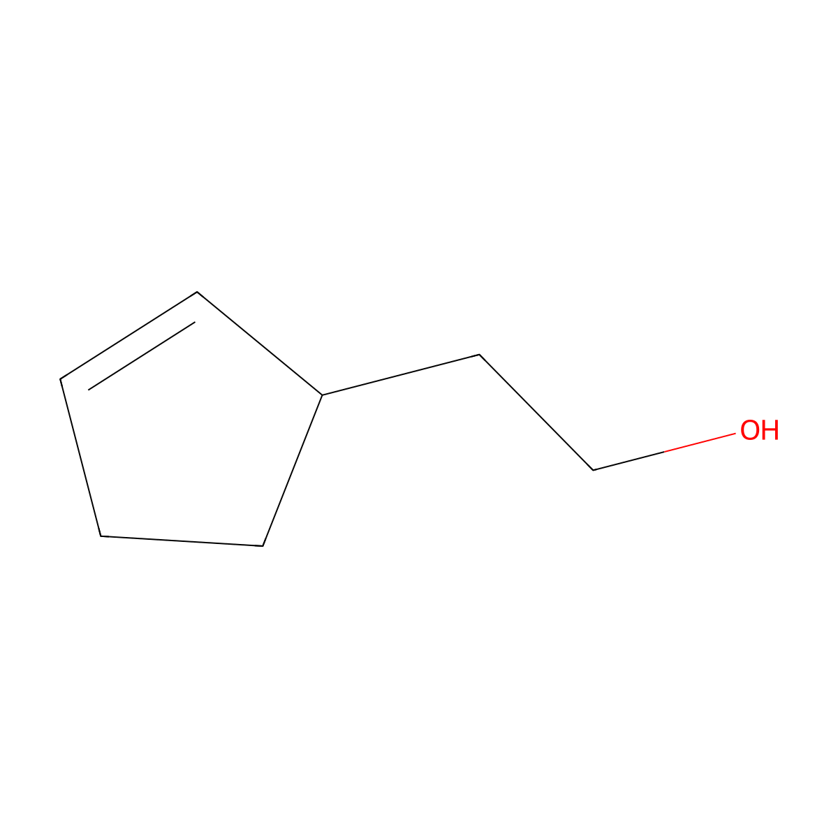2-Cyclopentene-1-ethanol molecular structure, CAS 766-02-9