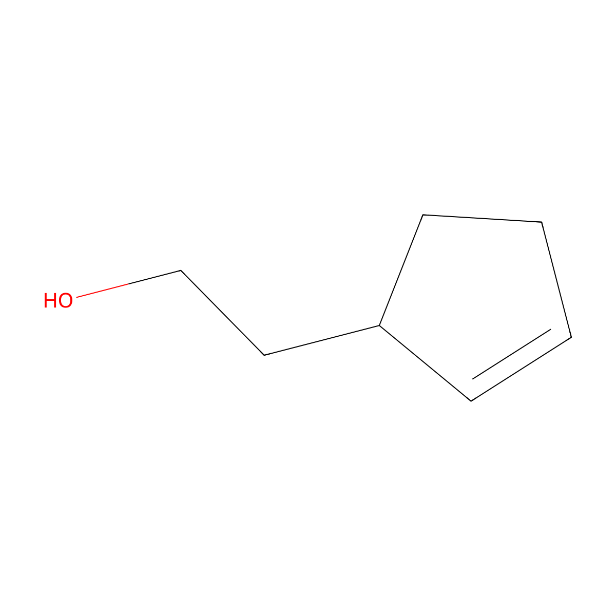 2-Cyclopentene-1-ethanol molecular structure, CAS 766-02-9