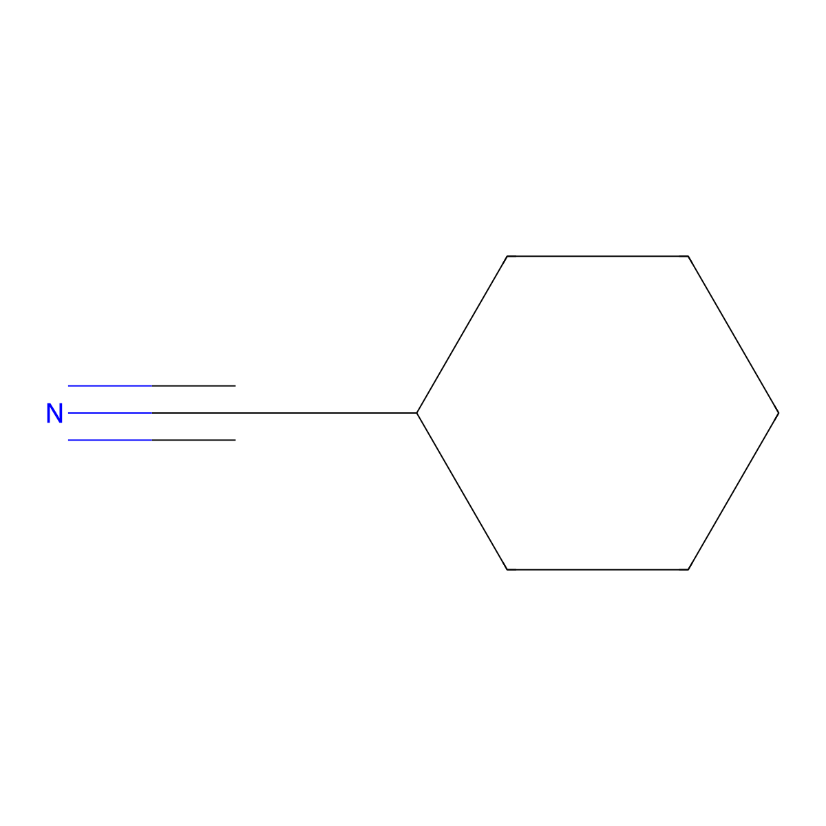 Cyanocyclohexane molecular structure, CAS 766-05-2