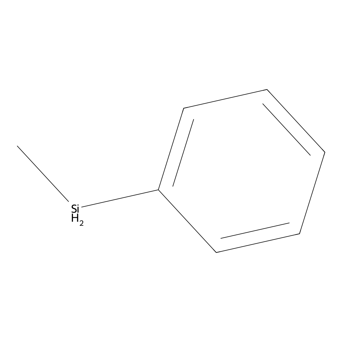 Methylphenylsilane molecular structure, CAS 766-08-5