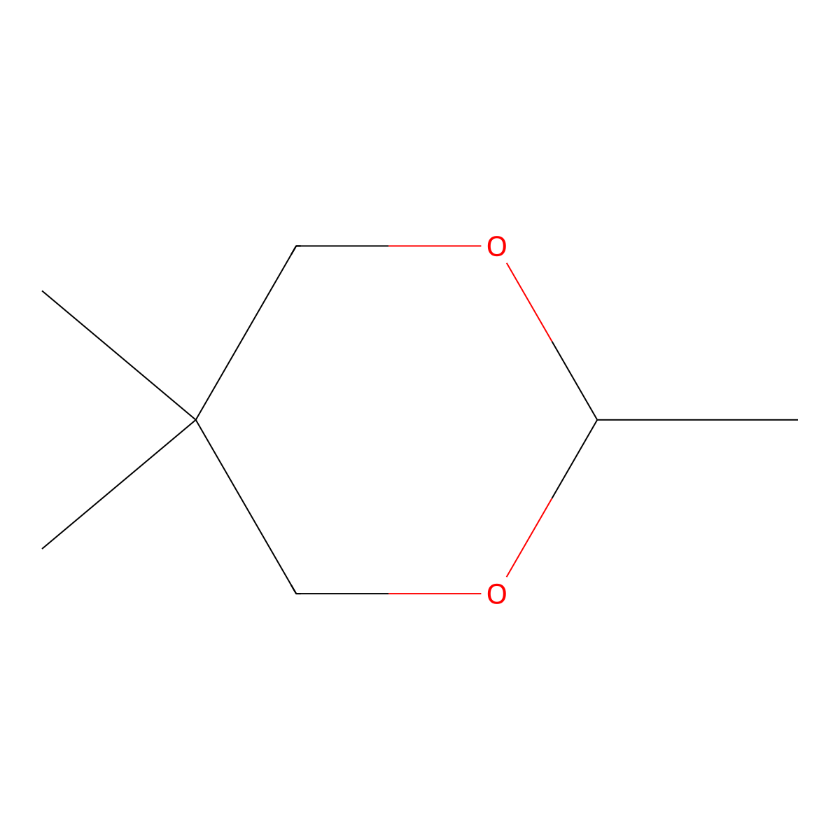 2,5,5-Trimethyl-1,3-dioxane molecular structure, CAS 766-33-6