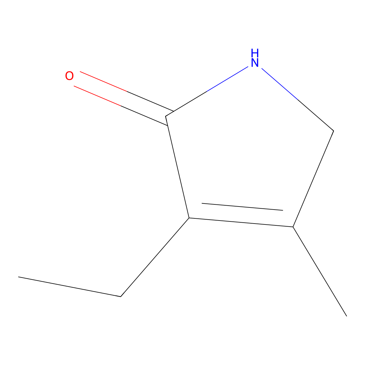 1,5-Dihydro-3-ethyl-4-methyl-2H-pyrrol-2-one molecular structure, CAS 766-36-9