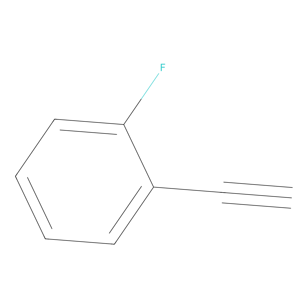 1-Ethynyl-2-fluorobenzene molecular structure, CAS 766-49-4