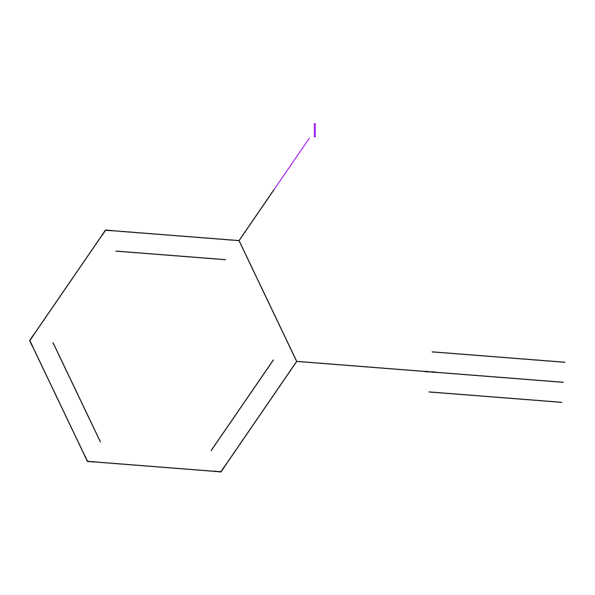 1-Ethynyl-2-iodobenzene molecular structure, CAS 766-50-7