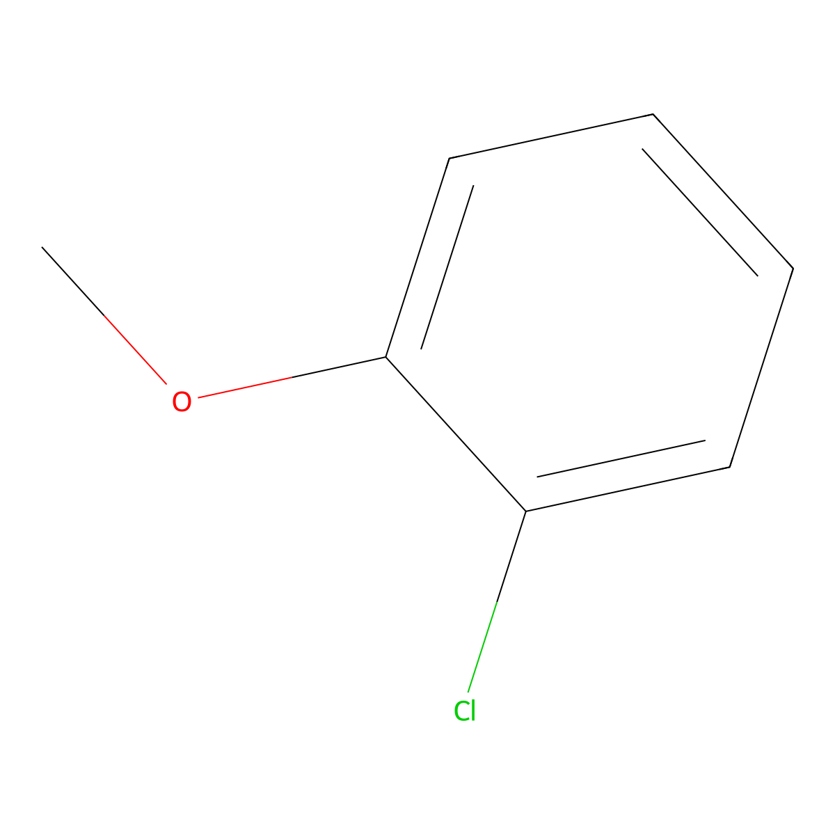 2-Chloroanisole molecular structure, CAS 766-51-8