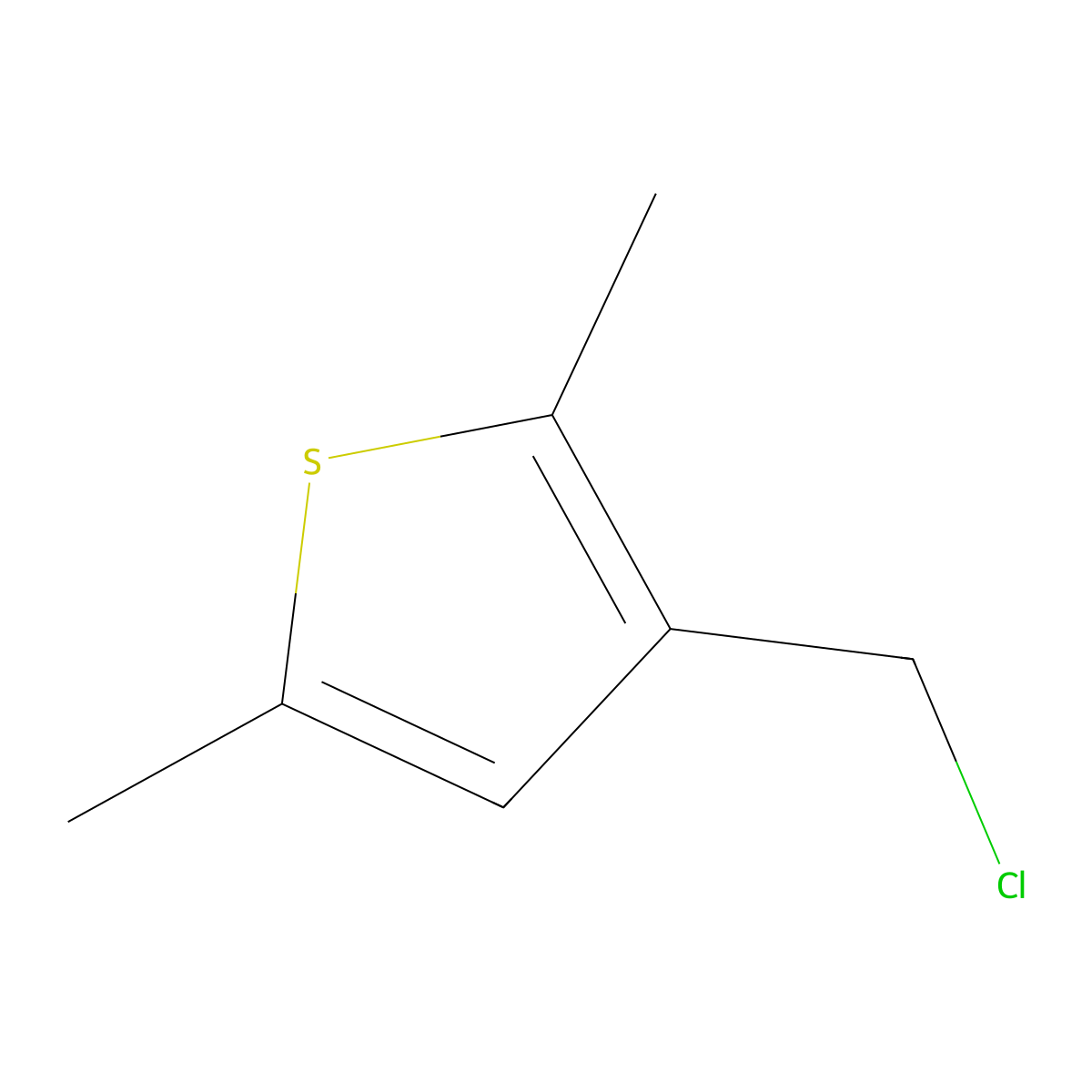3-(Chloromethyl)-2,5-dimethylthiophene molecular structure, CAS 766-58-5