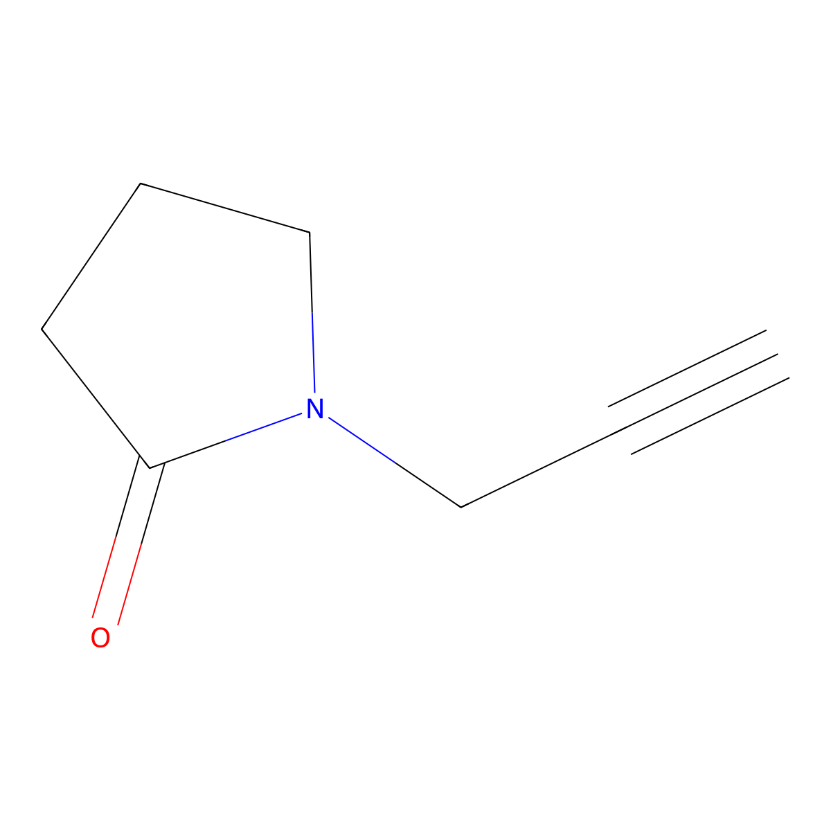 1-(Prop-2-yn-1-yl)pyrrolidin-2-one molecular structure, CAS 766-61-0
