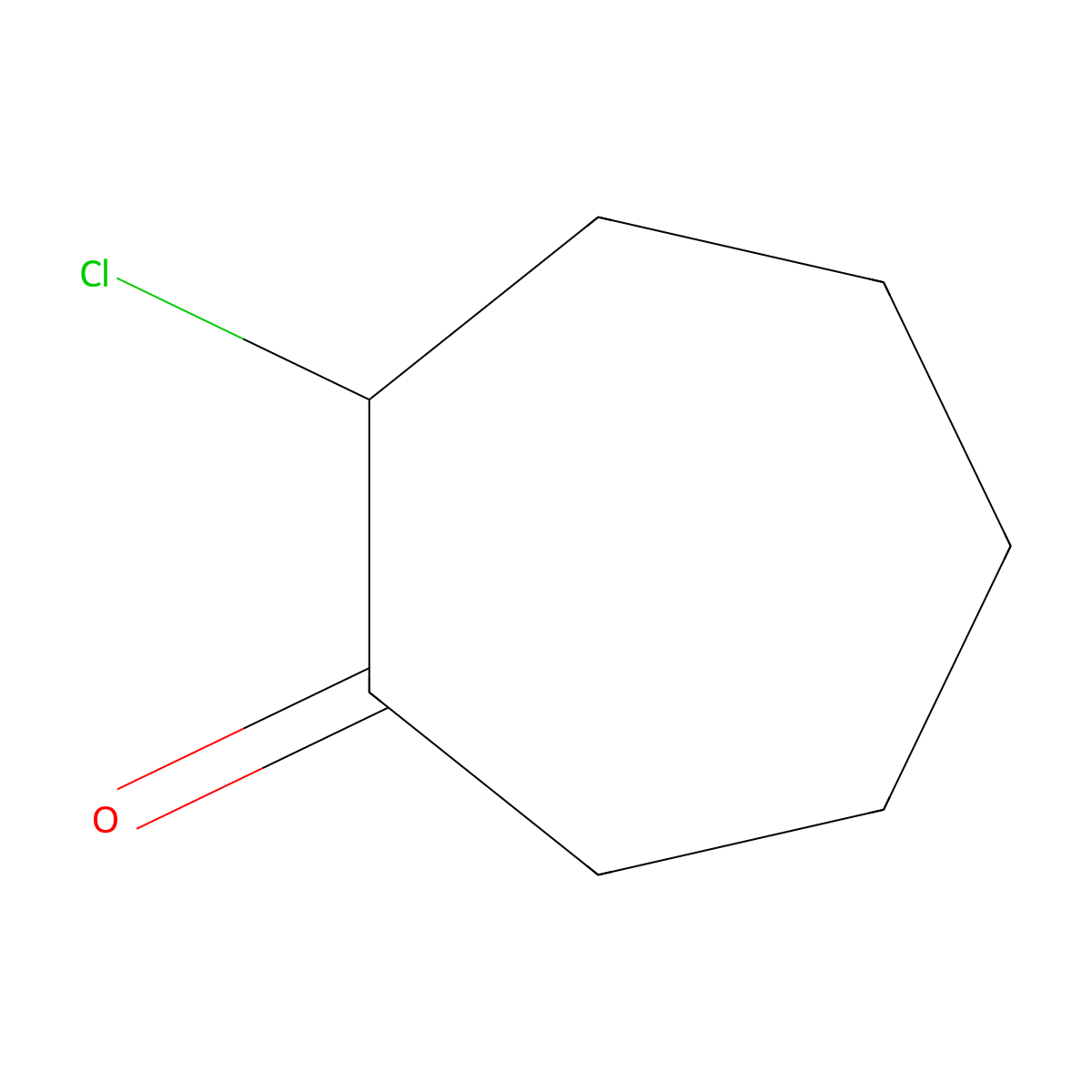 Cycloheptanone, 2-chloro- molecular structure, CAS 766-66-5