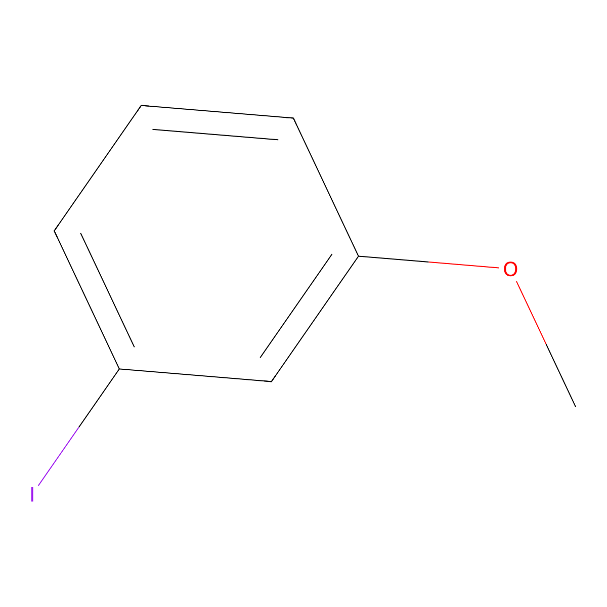 Benzene, 1-iodo-3-methoxy- molecular structure, CAS 766-85-8