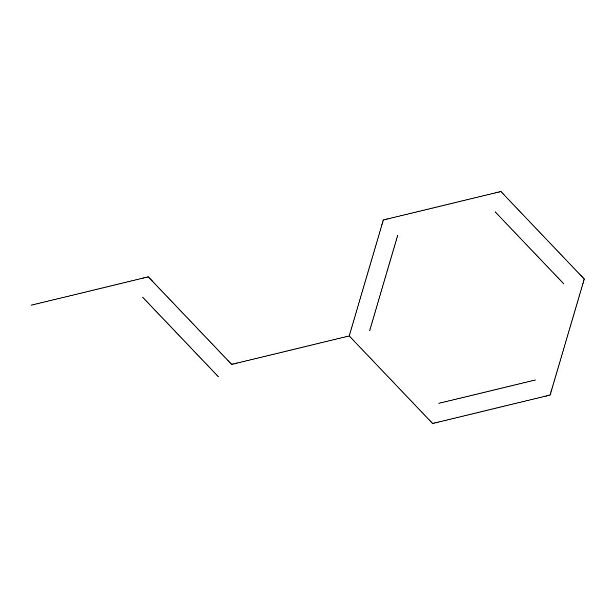 beta-Methylstyrene, cis- molecular structure, CAS 766-90-5