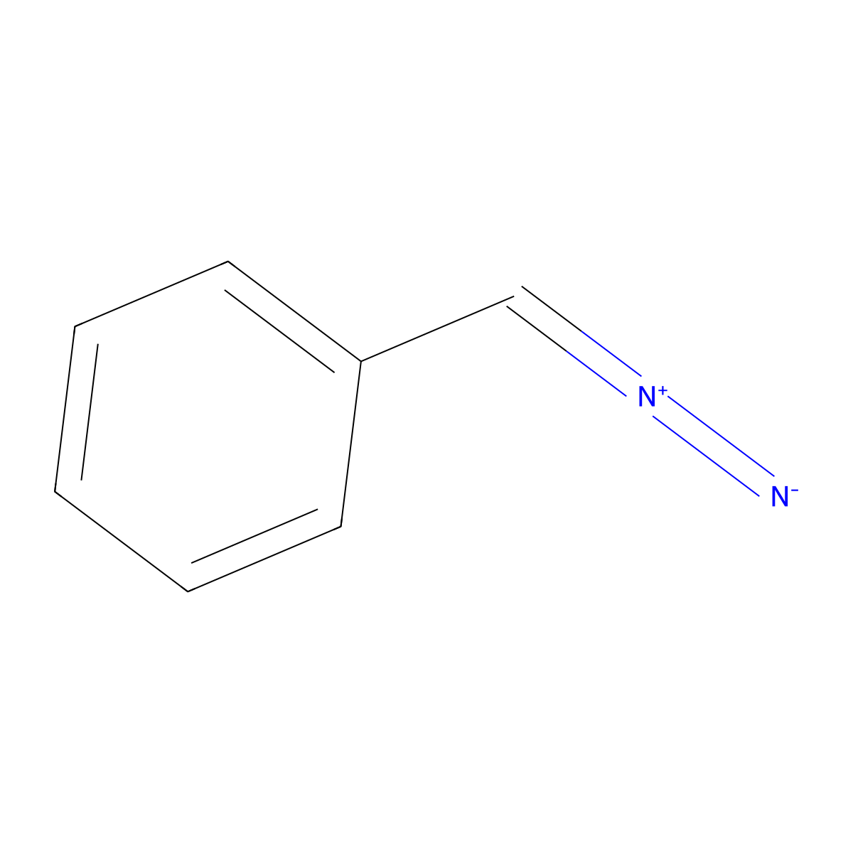 Benzene, (diazomethyl)- molecular structure, CAS 766-91-6