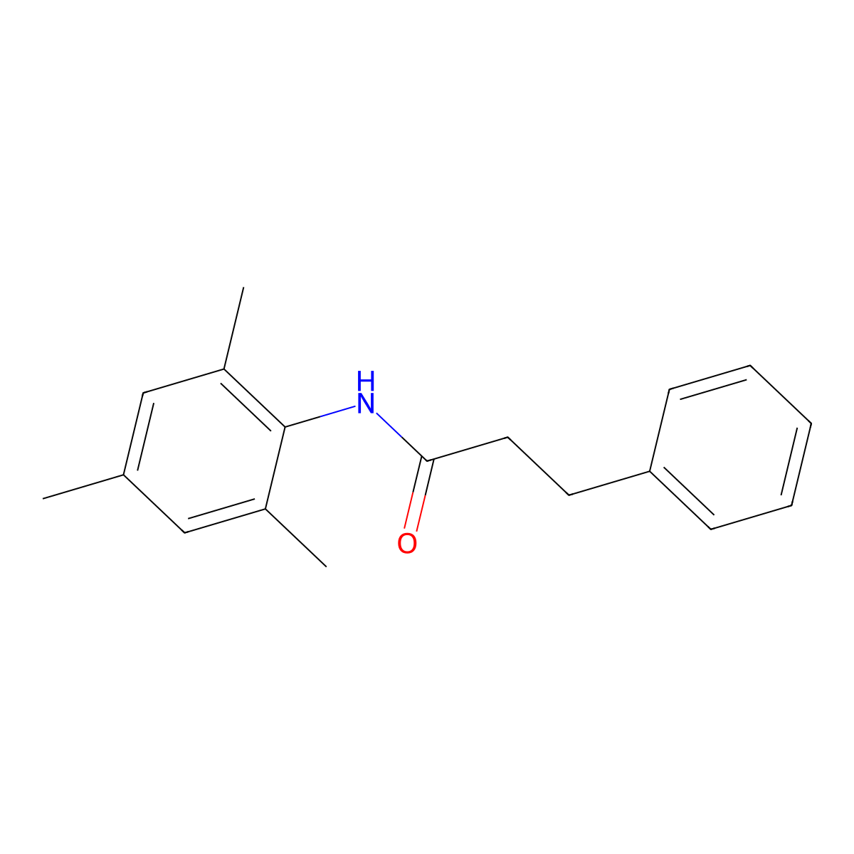 N-mesityl-3-phenylpropanamide molecular structure, CAS 76604-60-9