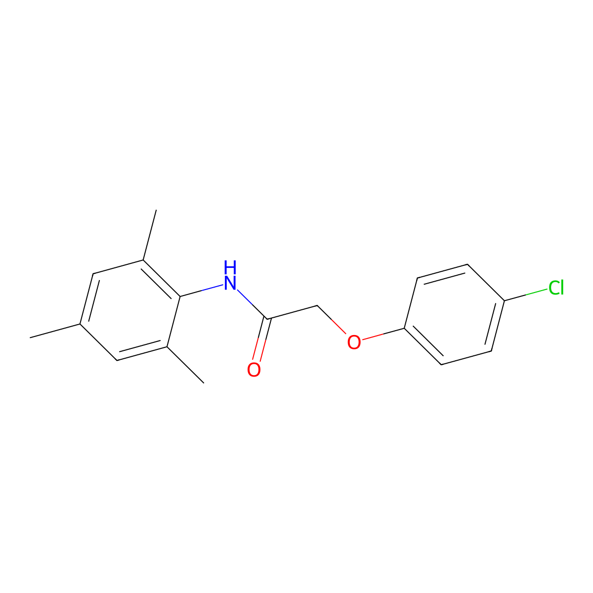 2-(4-Chlorophenoxy)-N-mesitylacetamide molecular structure, CAS 76604-62-1