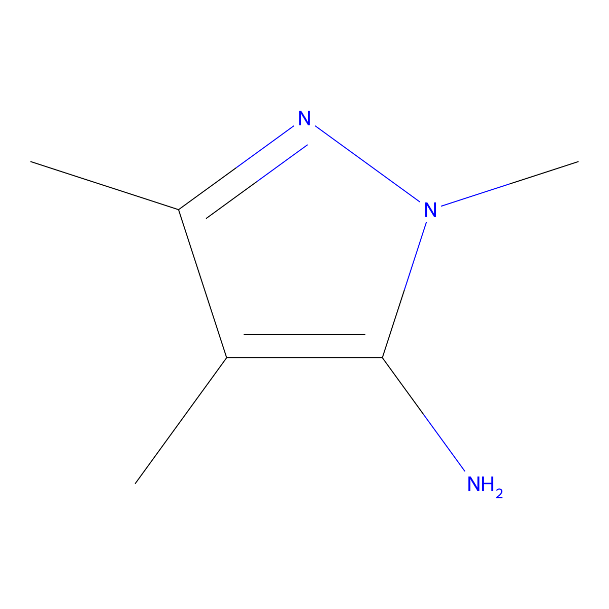 2,4,5-trimethyl-2,3-dihydro-1H-pyrazol-3-imine molecular structure, CAS 76606-28-5