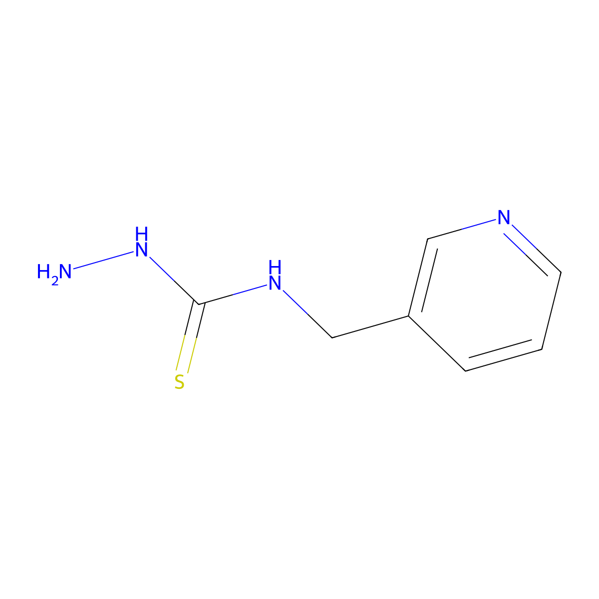4-(3-Picolyl)-3-thiosemicarbazide molecular structure, CAS 76609-47-7