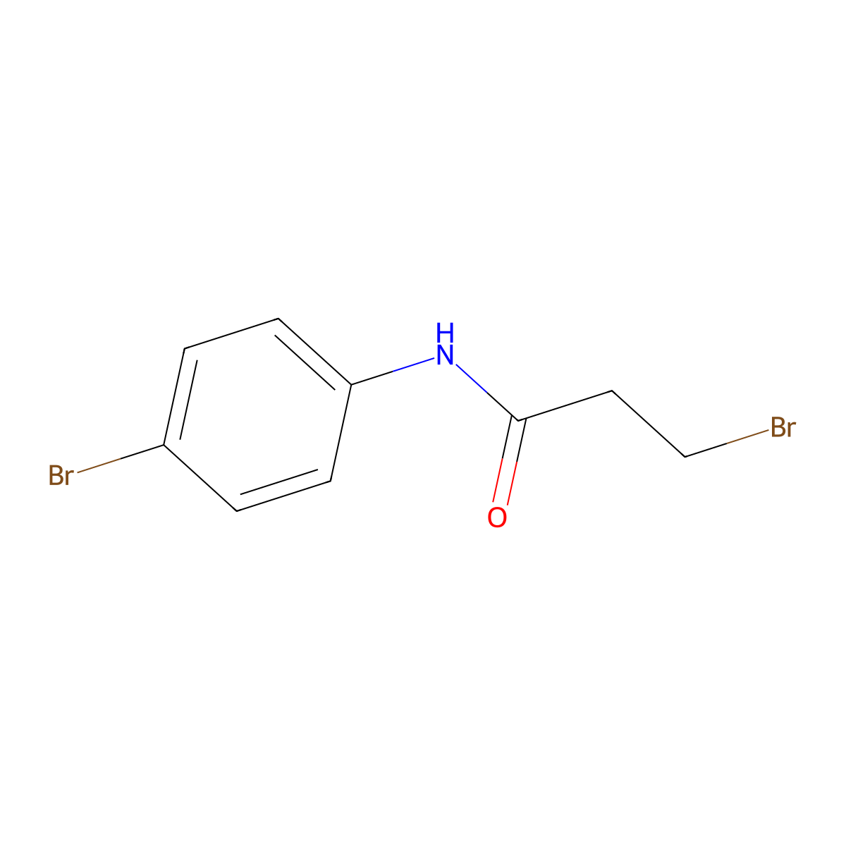 3-Bromo-N-(4-bromophenyl)propanamide molecular structure, CAS 7661-10-1