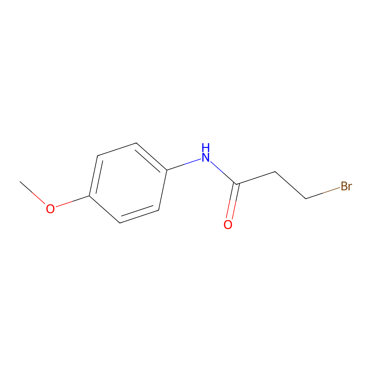 3-Bromo-n-(4-methoxyphenyl)propanamide molecular structure, CAS 7661-14-5