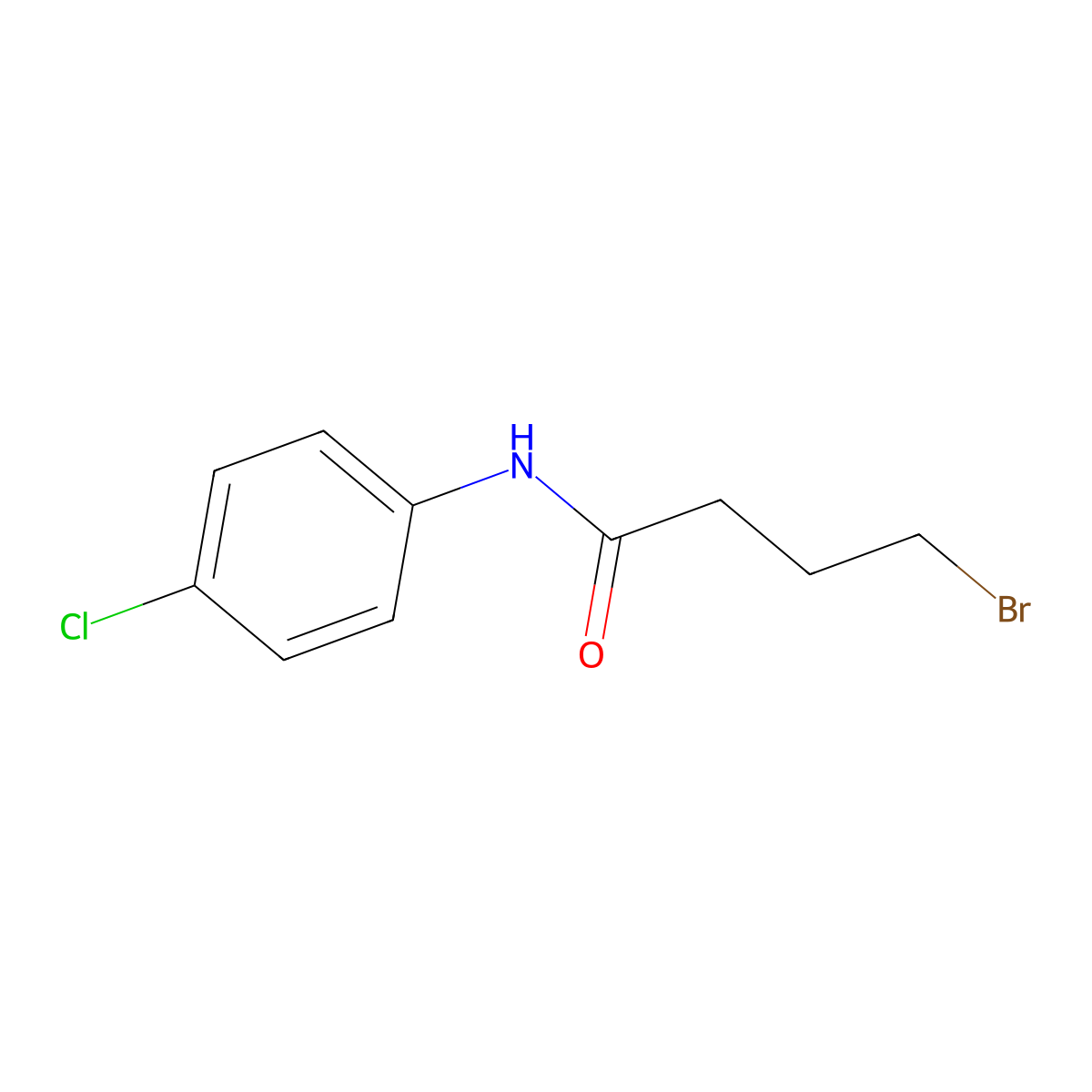 4-Bromo-N-(4-chlorophenyl)butanamide molecular structure, CAS 7661-18-9