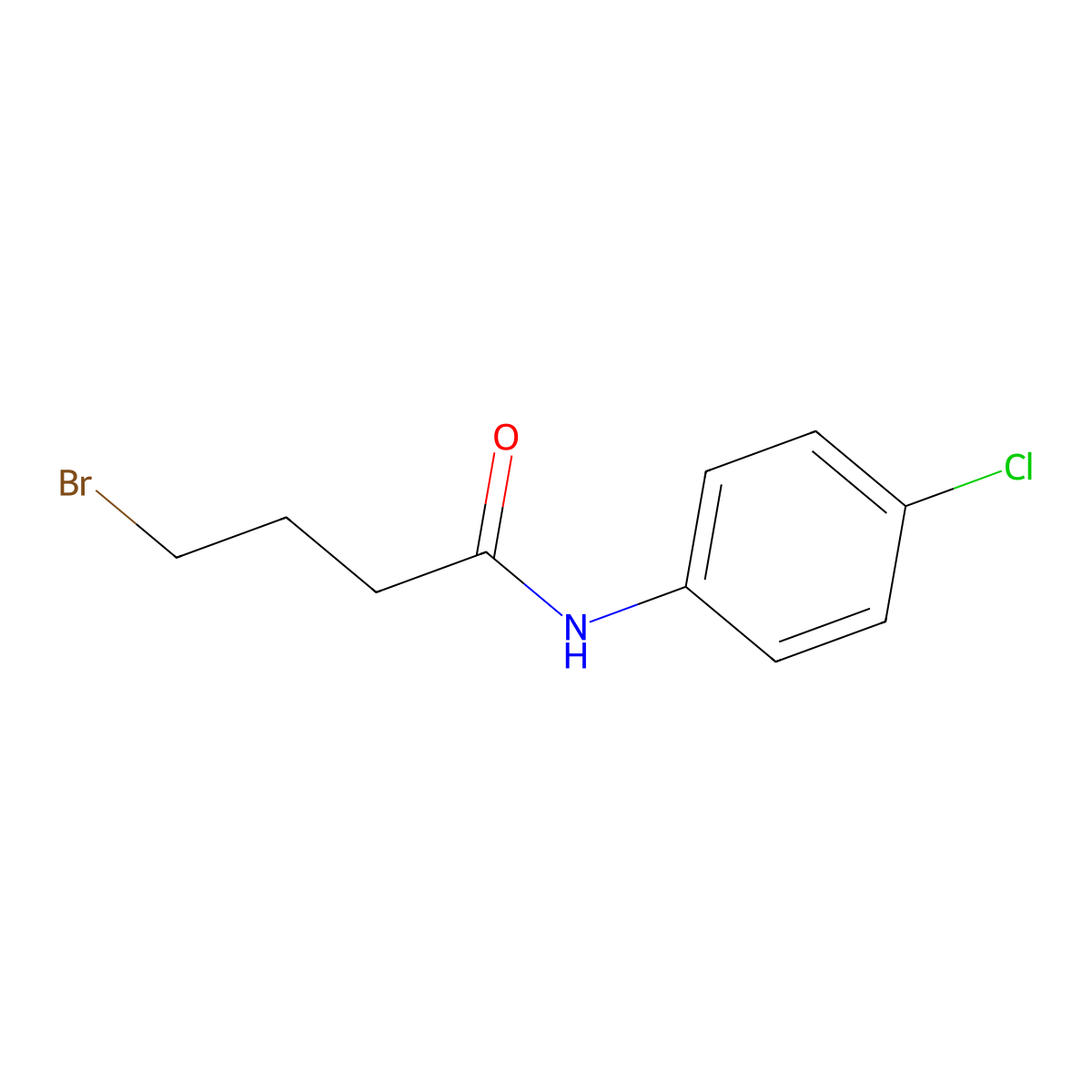 4-Bromo-N-(4-chlorophenyl)butanamide molecular structure, CAS 7661-18-9