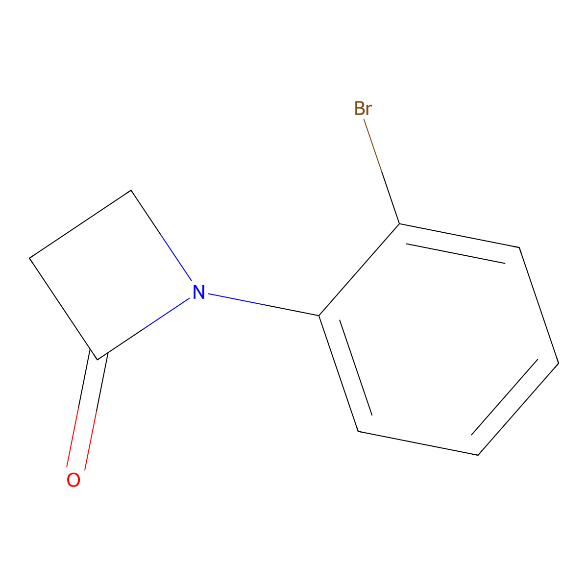 1-(2-Bromophenyl)azetidin-2-one molecular structure, CAS 7661-23-6
