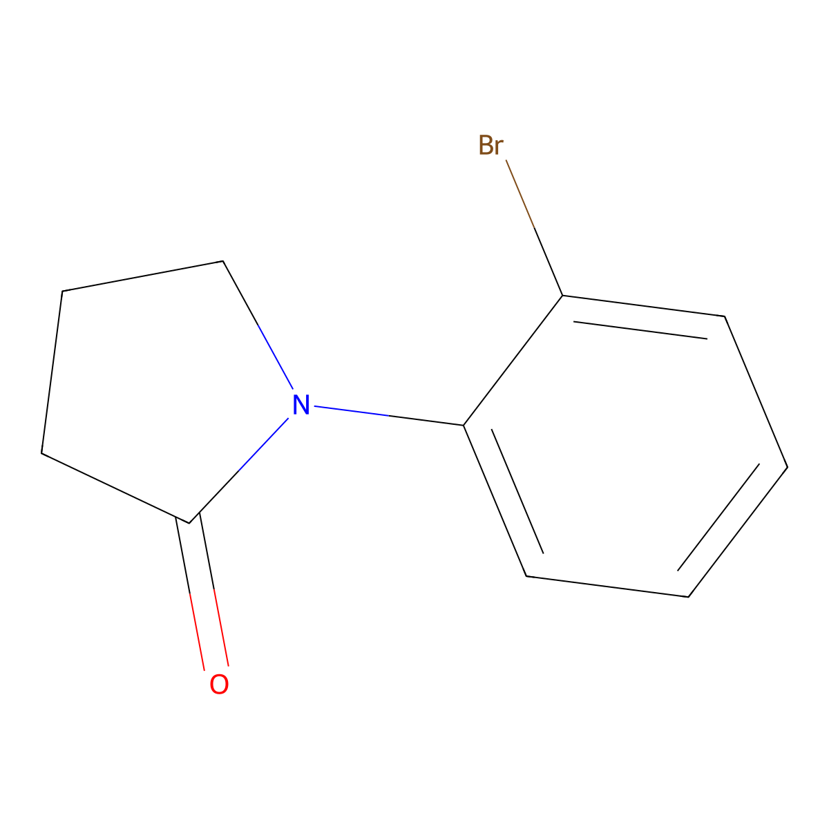 1-(2-Bromophenyl)pyrrolidin-2-one molecular structure, CAS 7661-30-5