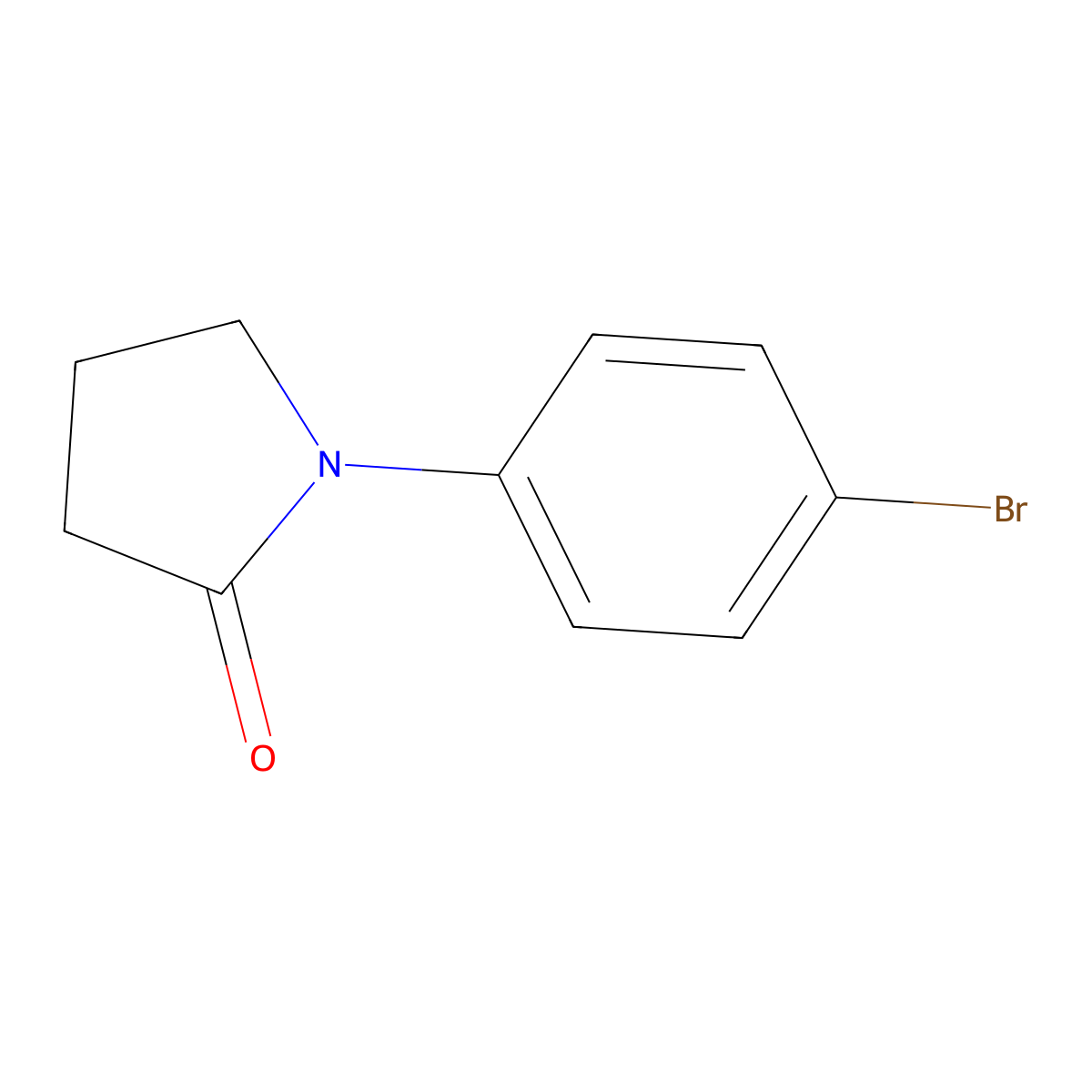 1-(4-Bromophenyl)pyrrolidin-2-one molecular structure, CAS 7661-32-7