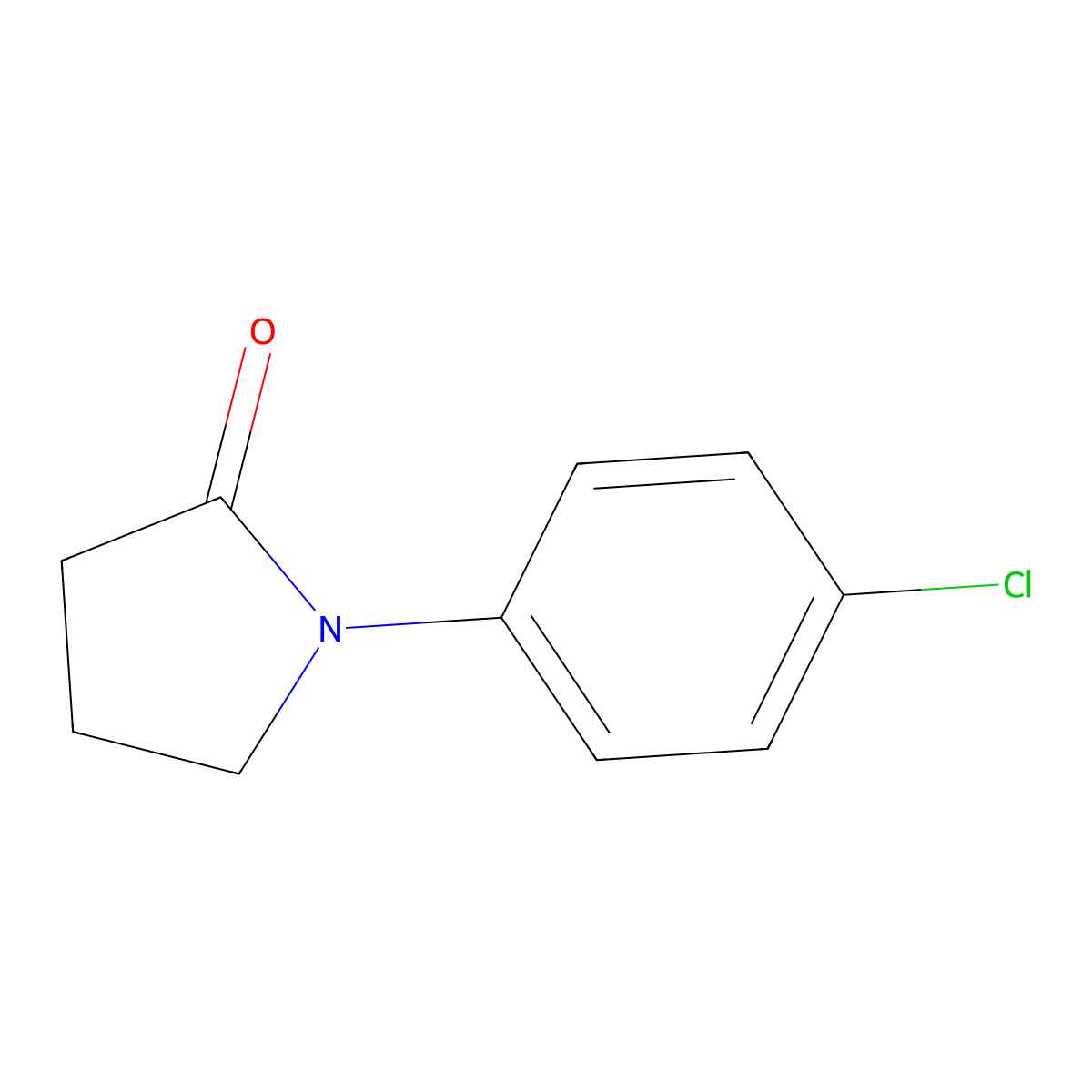 1-(4-Chlorophenyl)-2-pyrrolidinone molecular structure, CAS 7661-33-8