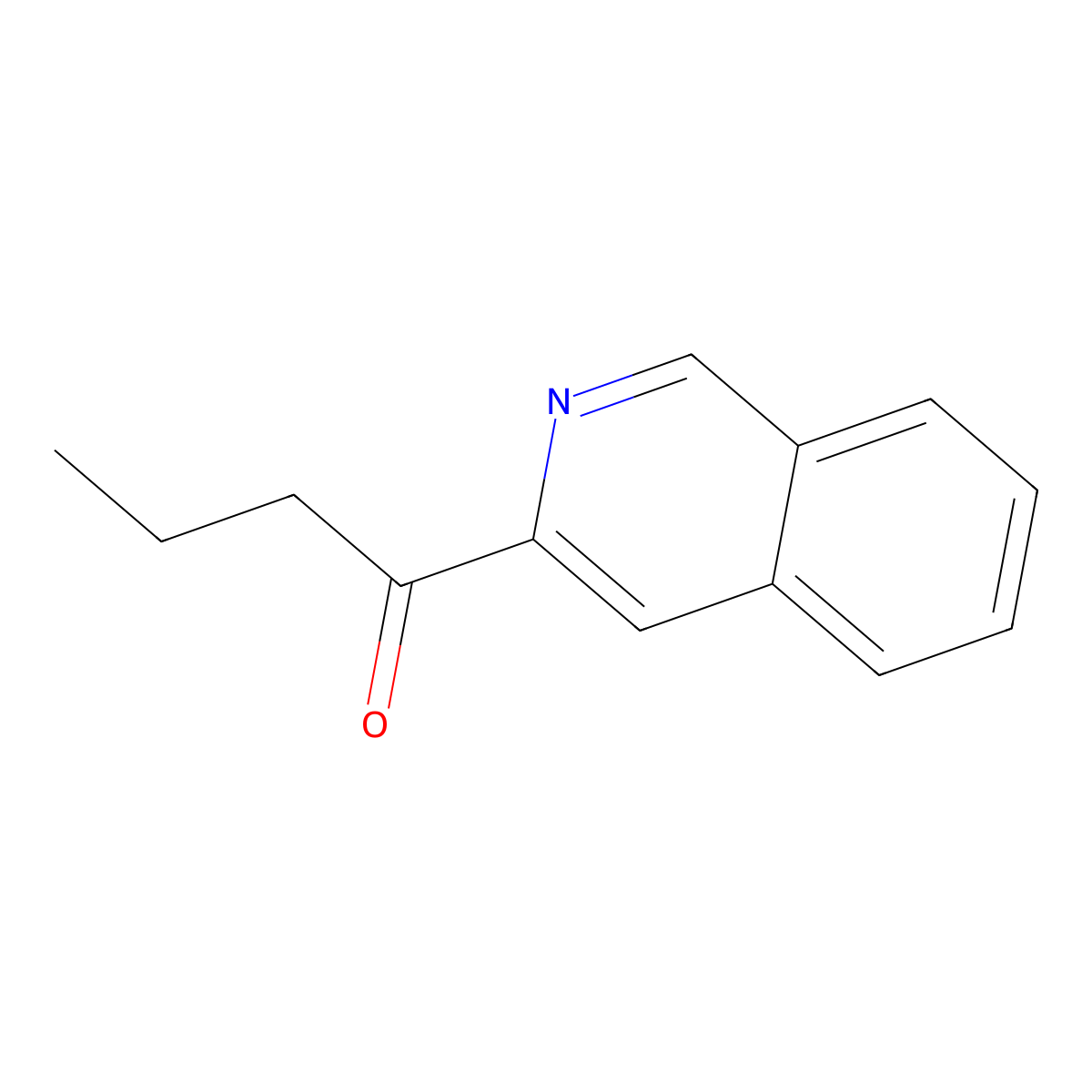 1-Butanone, 1-(3-isoquinolinyl)- molecular structure, CAS 7661-41-8