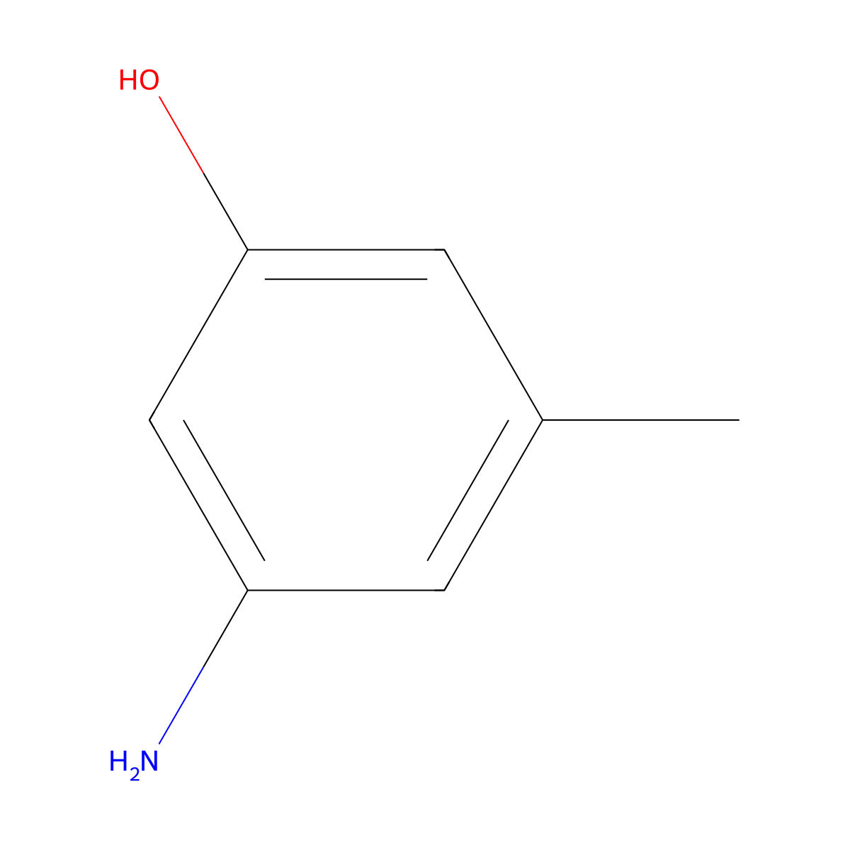 3-Amino-5-methylphenol molecular structure, CAS 76619-89-1