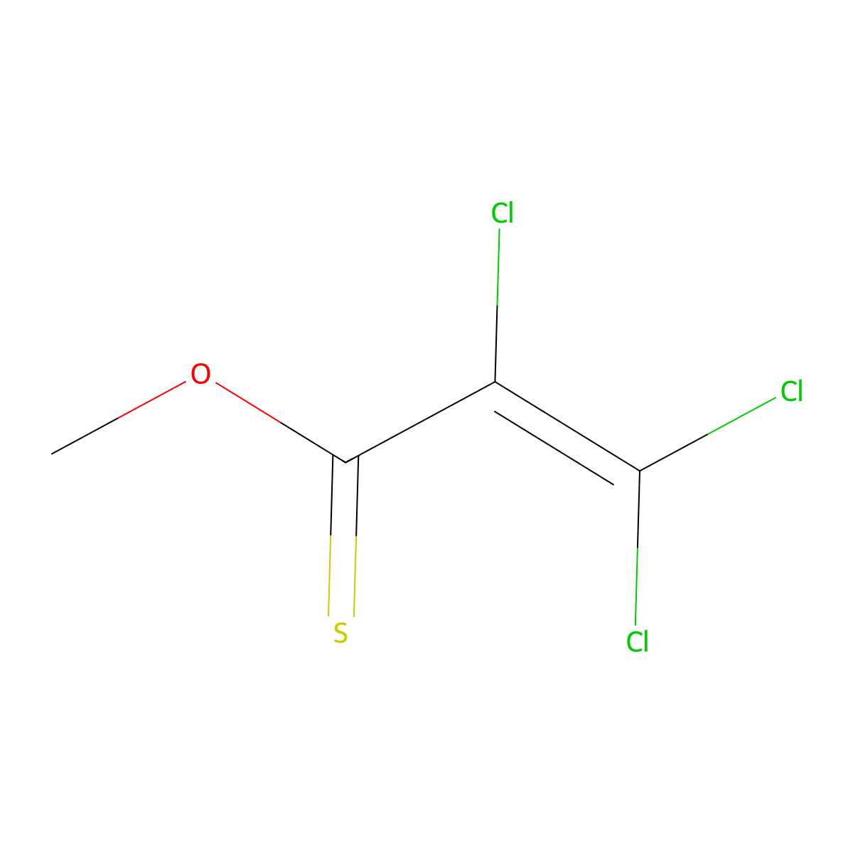 Methyl trichlorothioacrylate molecular structure, CAS 76619-91-5