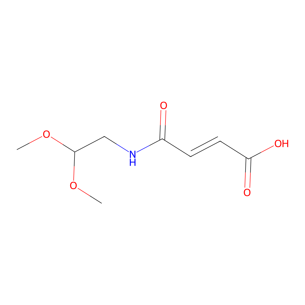 4-(2,2-Dimethoxyethylamino)-4-oxobut-2-enoic acid molecular structure, CAS 76619-99-3