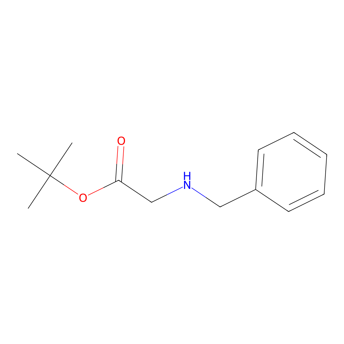 Tert-butyl 2-(benzylamino)acetate molecular structure, CAS 7662-76-2