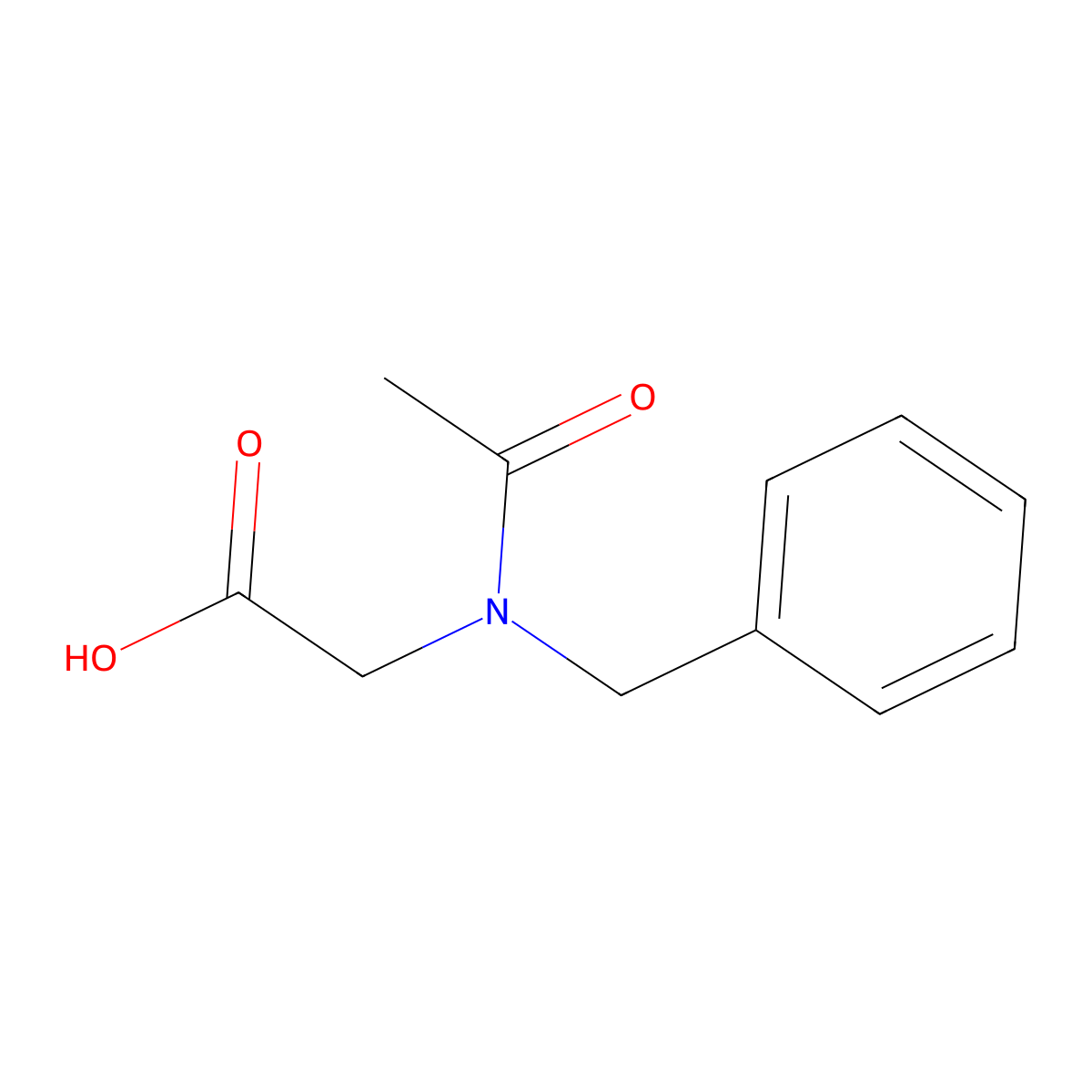N-Acetyl-N-benzylglycine molecular structure, CAS 7662-79-5