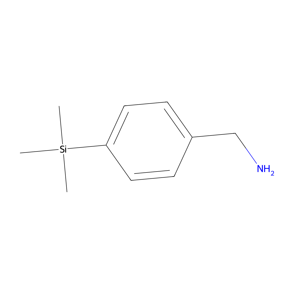 4-Trimethylsilanylbenzylamine molecular structure, CAS 7662-83-1