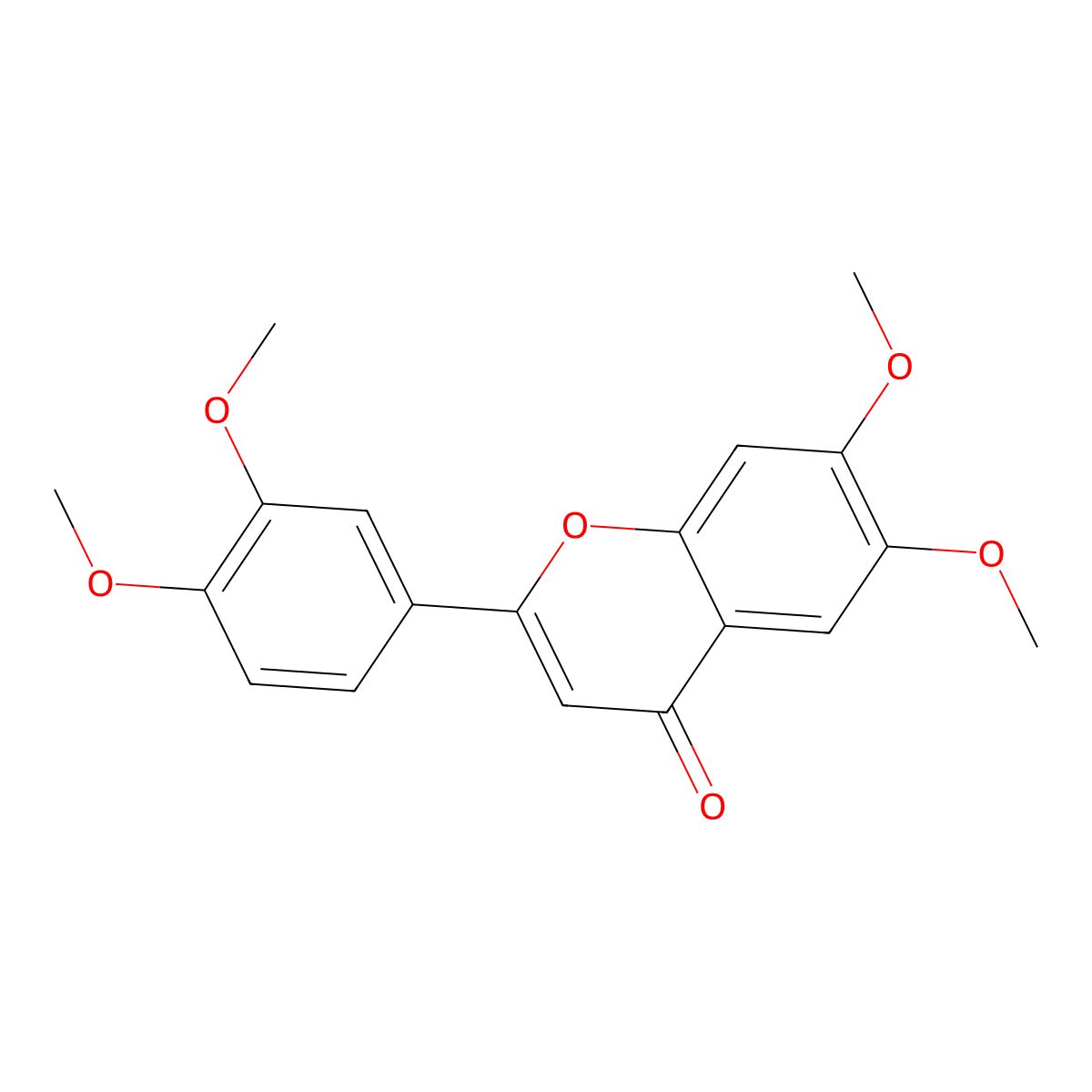 6,7,3',4'-Tetramethoxyflavone molecular structure, CAS 76622-27-0