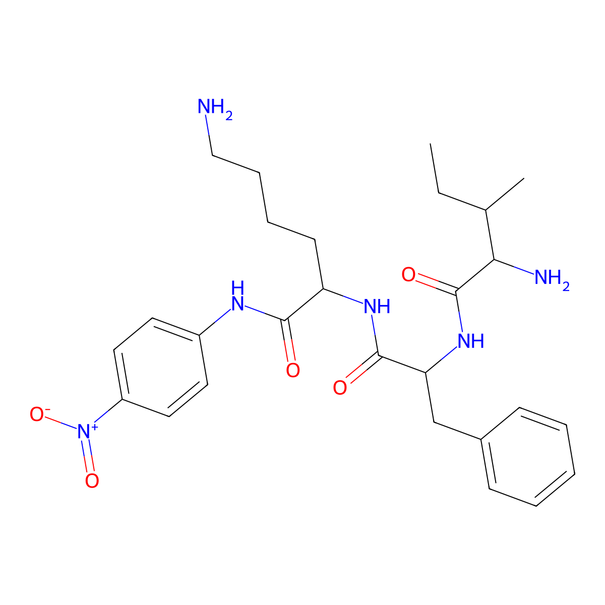 H-D-Ile-Phe-Lys-Pna molecular structure, CAS 76626-41-0