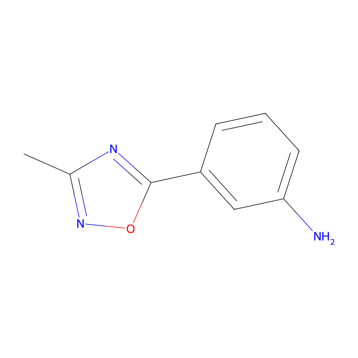 3-(3-Methyl-1,2,4-oxadiazol-5-yl)aniline molecular structure, CAS 76629-35-1