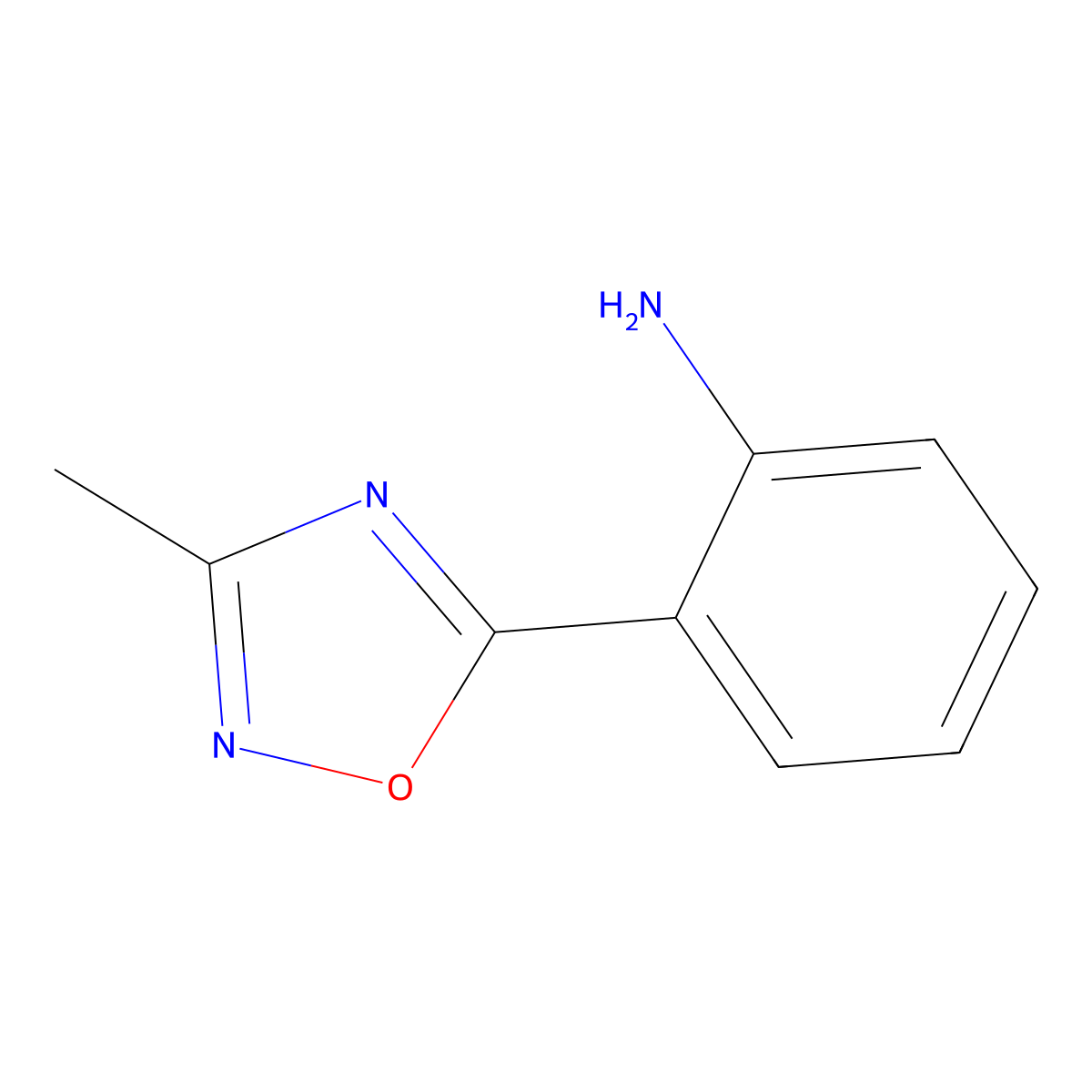 2-(3-Methyl-1,2,4-oxadiazol-5-yl)aniline molecular structure, CAS 76629-36-2