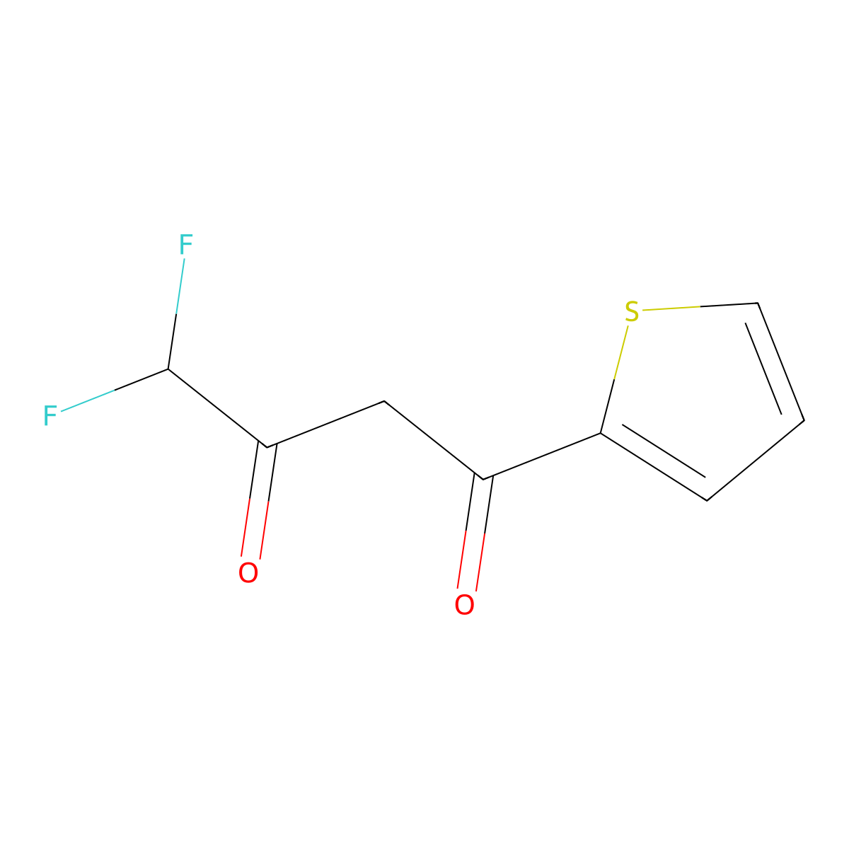 4,4-Difluoro-1-[2-thienyl]-butane-1,3-dione molecular structure, CAS 76629-94-2
