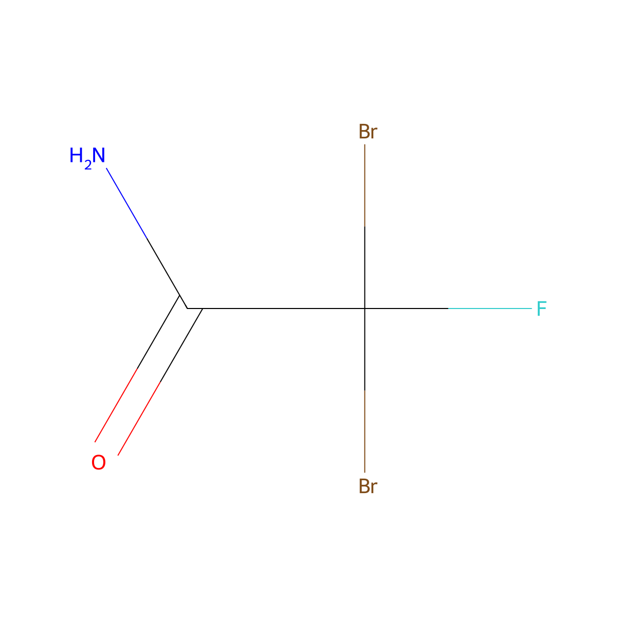 2,2-Dibromo-2-fluoroacetamide molecular structure, CAS 7663-25-4