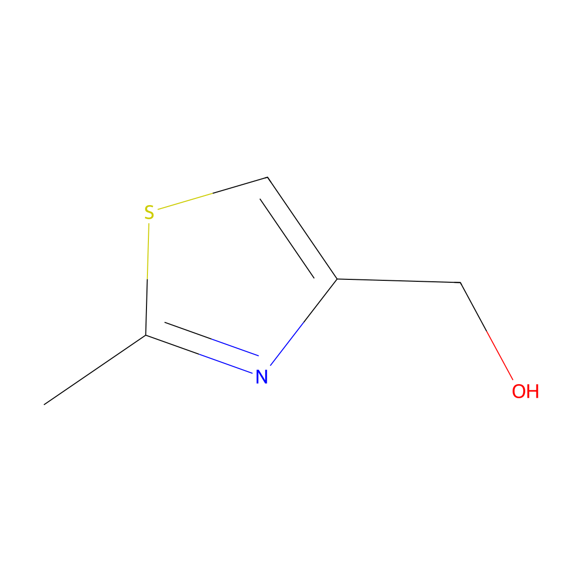 (2-Methyl-1,3-thiazol-4-yl)methanol molecular structure, CAS 76632-23-0