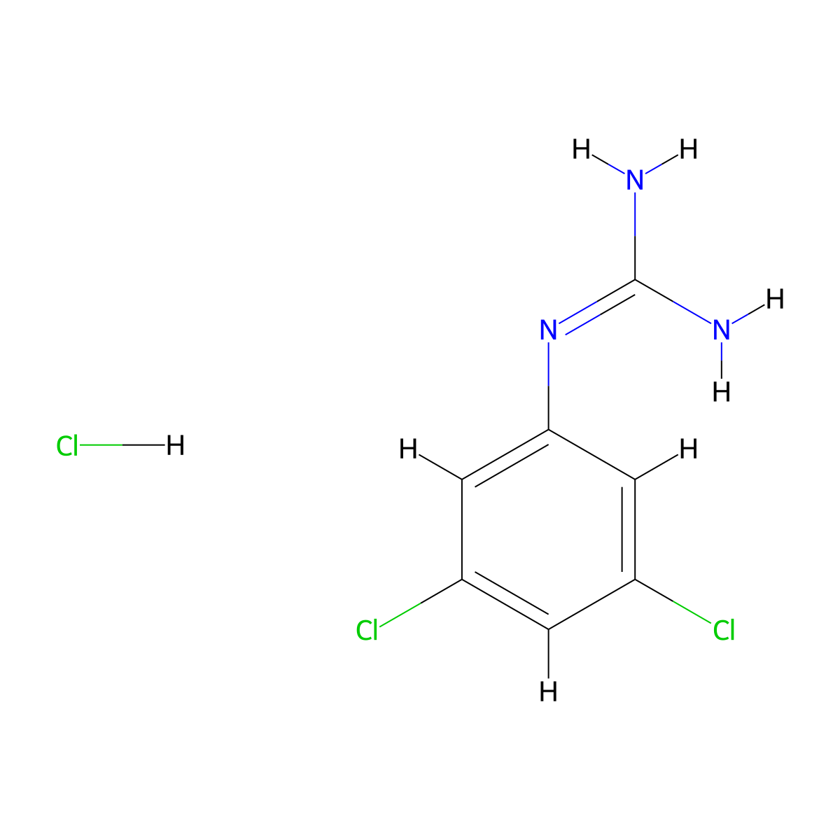 N-(3,5-dichlorophenyl)guanidine hydrochloride molecular structure, CAS 76635-15-9