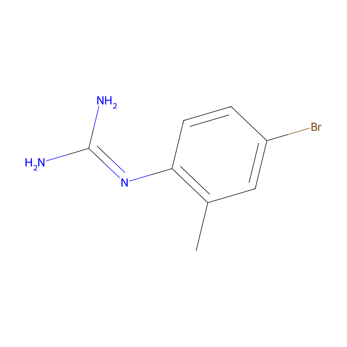 1-(4-Bromo-2-methylphenyl)guanidine molecular structure, CAS 76635-20-6