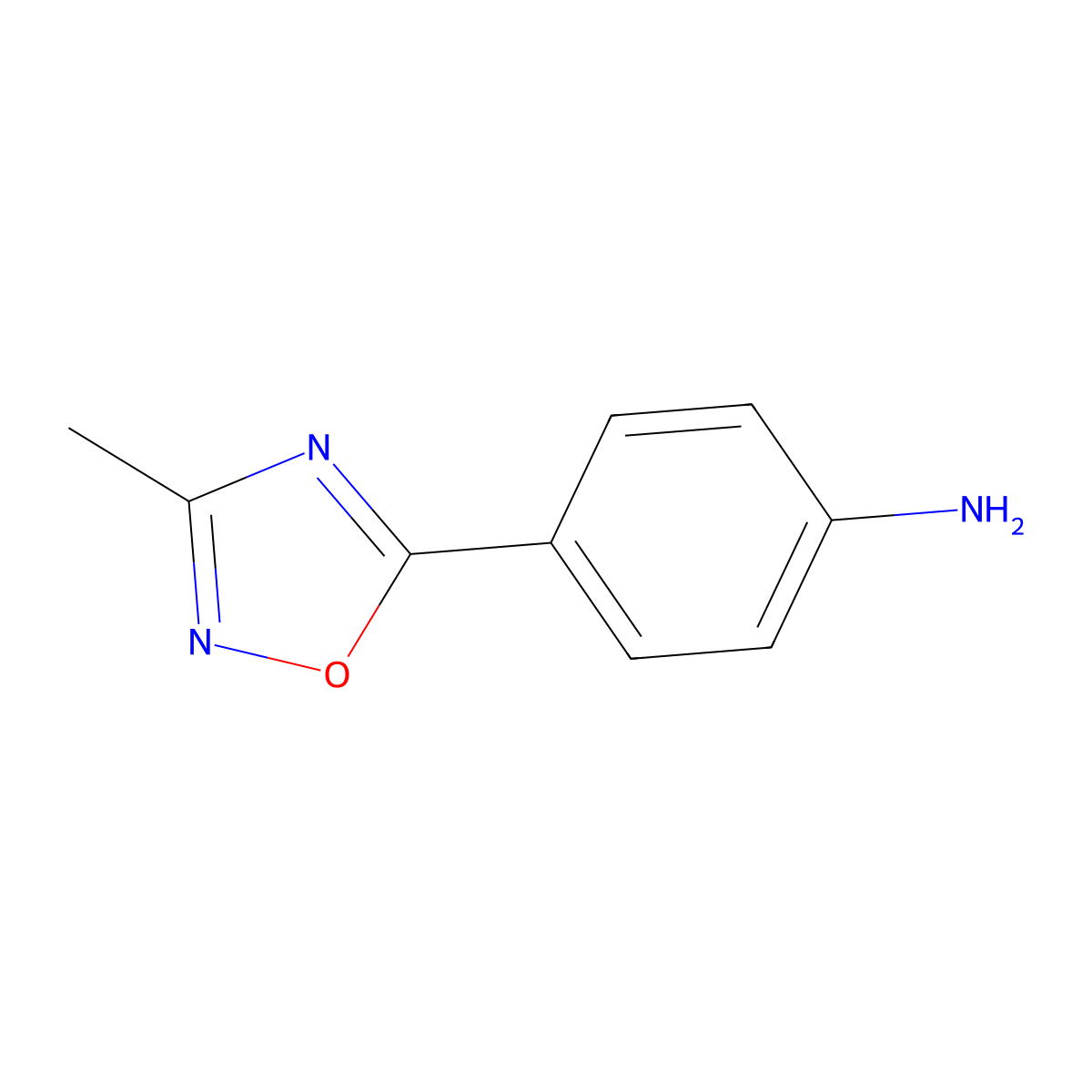4-(3-Methyl-1,2,4-Oxadiazol-5-Yl)Aniline molecular structure, CAS 76635-31-9