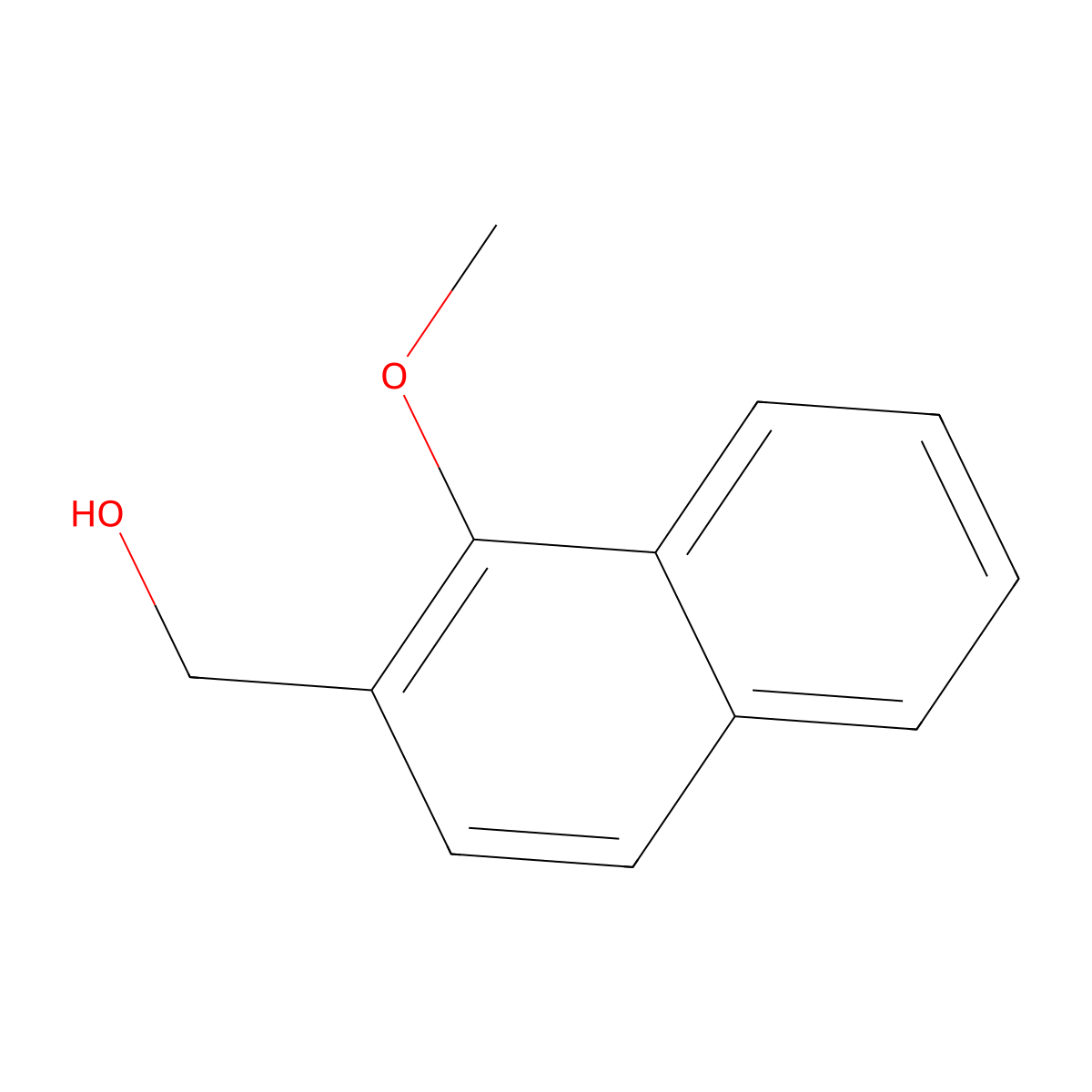 1-Methoxy-2-naphthalenemethanol molecular structure, CAS 76635-76-2