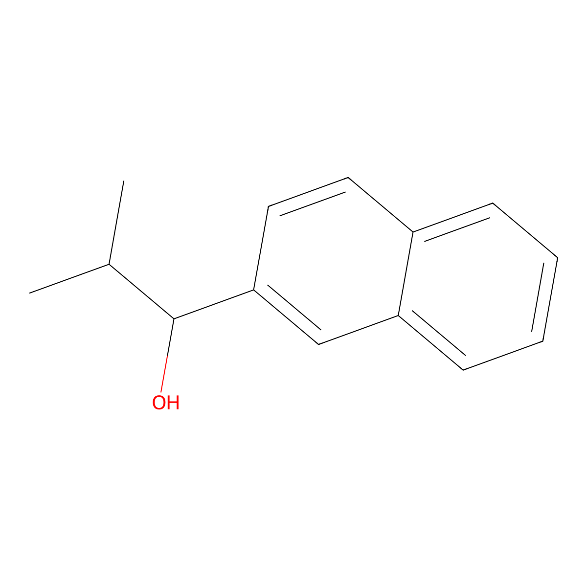 2-Methyl-1-(naphthalen-2-yl)propan-1-ol molecular structure, CAS 76636-01-6