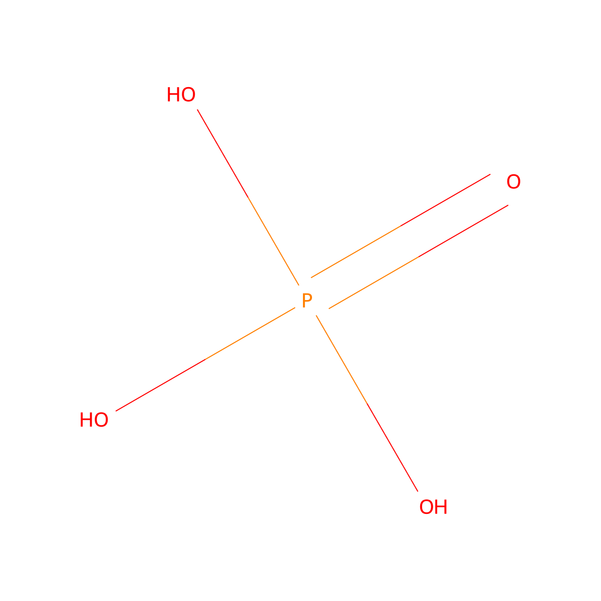Phosphoric Acid molecular structure, CAS 7664-38-2