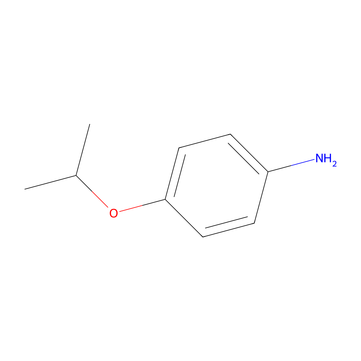 4-Isopropoxyaniline molecular structure, CAS 7664-66-6